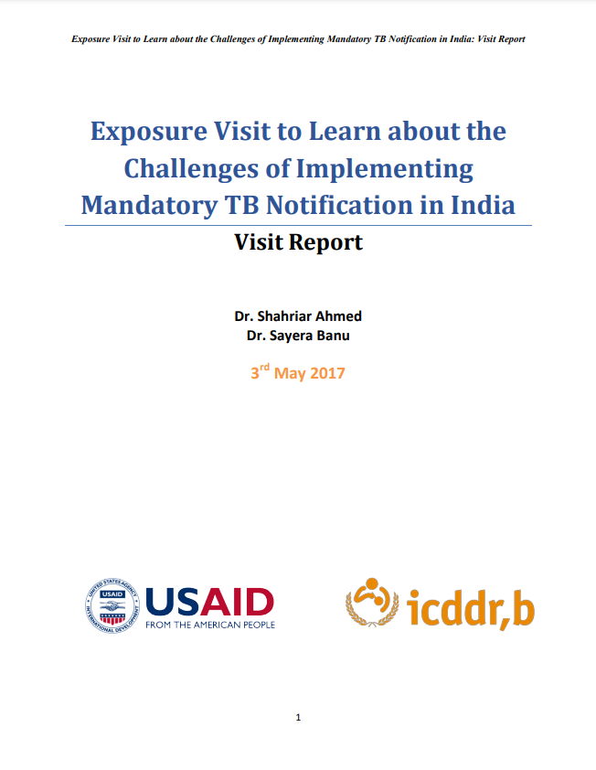Exposure visit to learn about the challenges of mandatory TB notification implementation