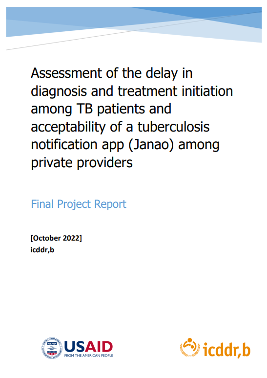 Assessment of the delay in  diagnosis and treatment initiation  among TB patients and  acceptability of a tuberculosis  notification app (Janao) among  private providers